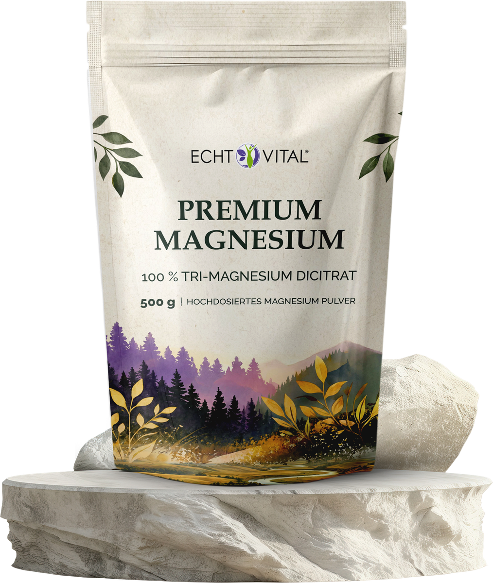 Tri-Magnesium Dicitrat Pulver - ECHT VITAL Premium Qualität